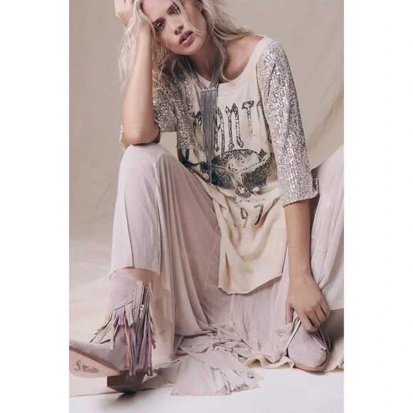 Free People Lawless Fringe Western Boots - Picture 2 of 8